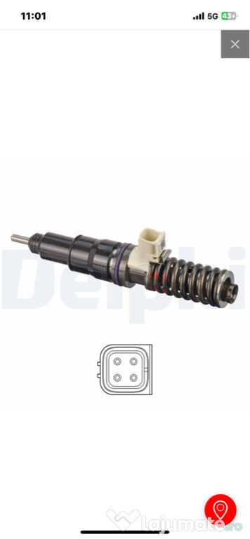 Injector DELPHI BEBE4L07001