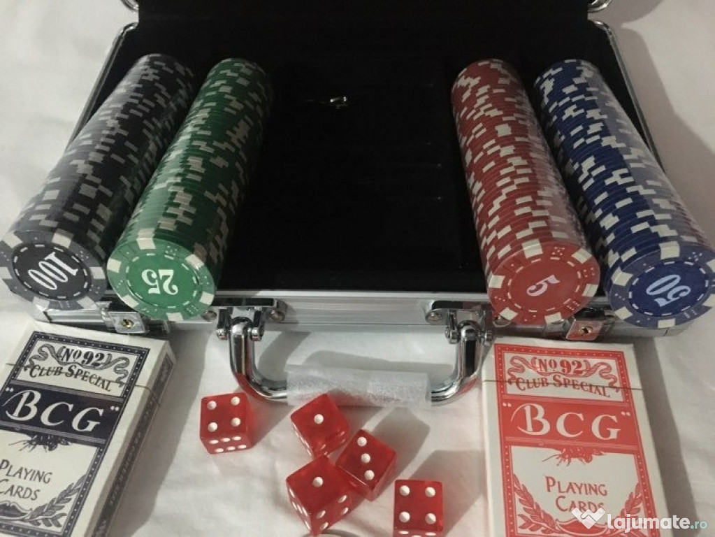 Trusa Poker 200 jetoane inscripționate la diplomat. SIGILAT!