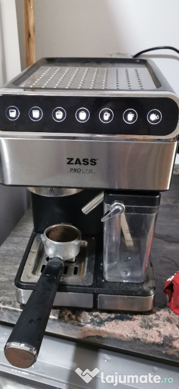 Espressor manual Zass ZEM10, 1350 W, 1.8 L, 16 bar, Argintiu