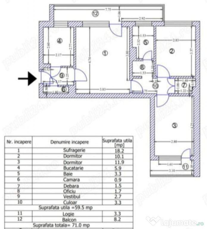 Apartament 3 camere semidecomandat , 2/8, Drumul Taberei, Fa