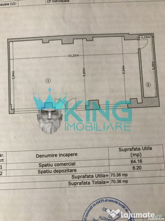 Spatiu Comercial | 70 mp | Centrala Proprie