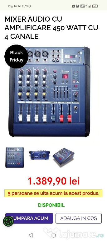 Mixer activ de vanzare