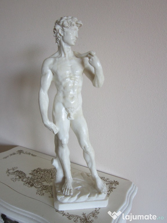 Cadou rar David de Michelangelo replica semnata A.Santini 1960 Italia