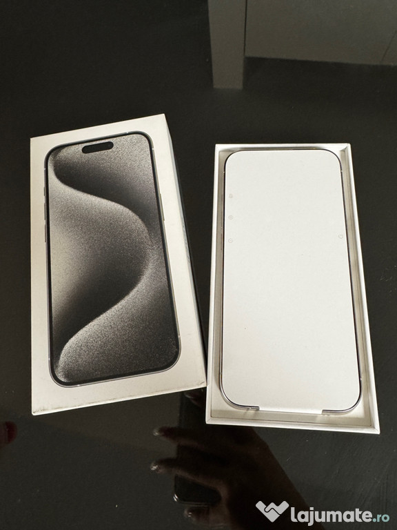 IPhone 15 Pro, White Titanium, 256GB nou