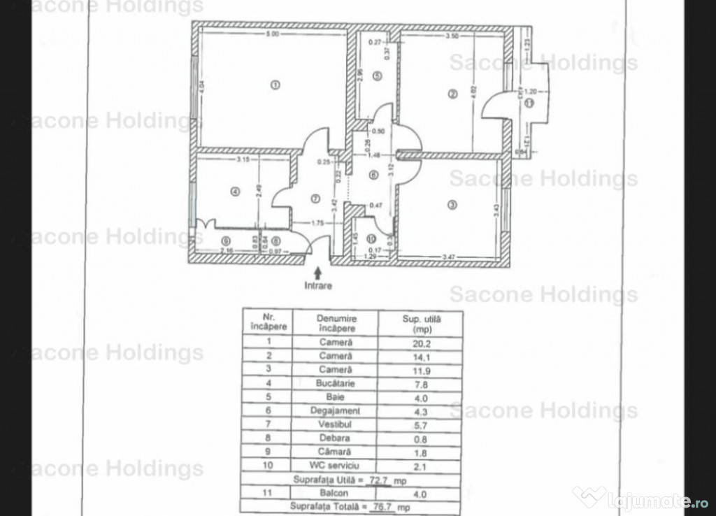 Apartament de 3 camere PARC SEBASTIAN