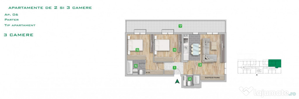 Apartament 3 cam complex rezidential premium Metrou Pacii