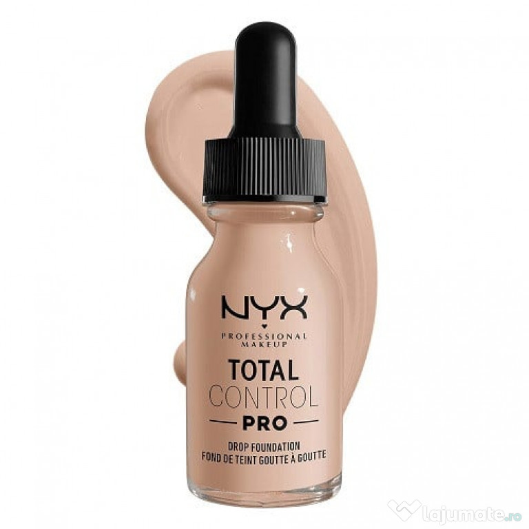 Fond de ten, NYX, Total Control Pro Drop, 03 Porcelain, 13 ml