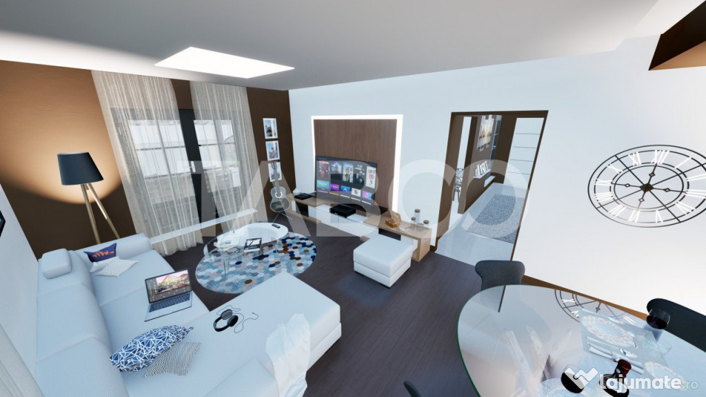 Penthouse spatios - la cheie - 91 mp utili - 2 bai si terasa