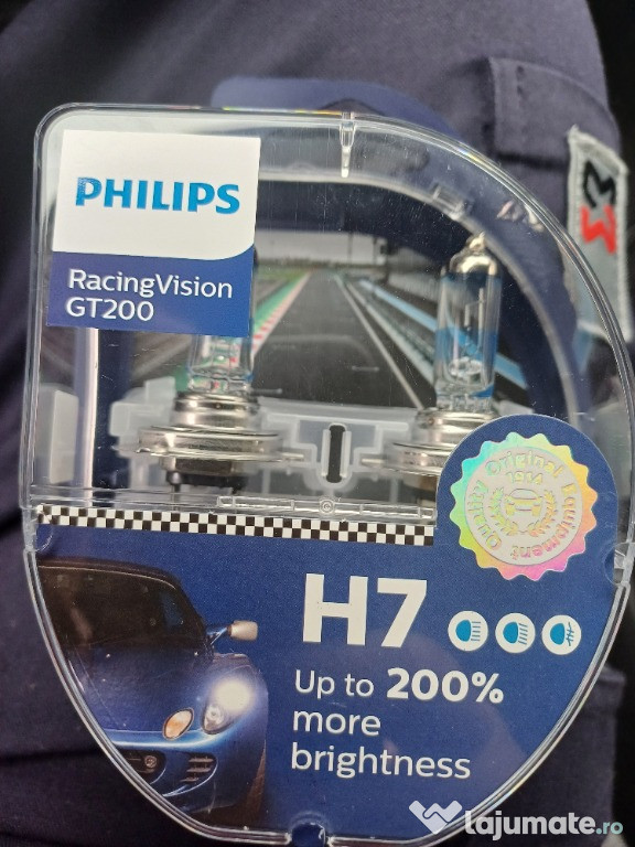 2 Becuri far H7 PHILIPS +200%