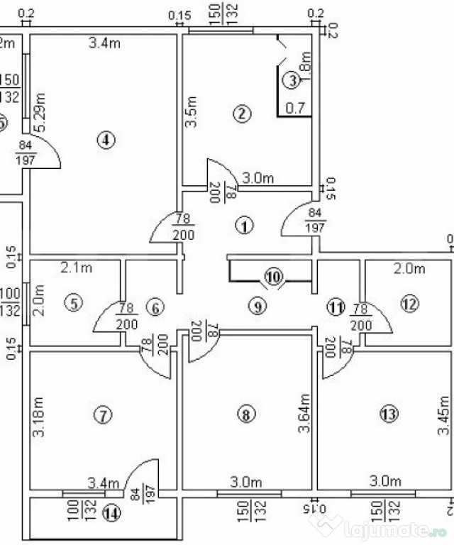 Apartament 4 camere 2 bai Piata 1 Mai River Tower zona Cluja