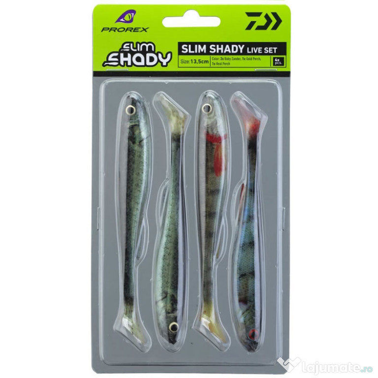 Shad DAIWA Prorex Real Slim Live, Color Mix, 13.5cm, 13.5g, 5buc/pac