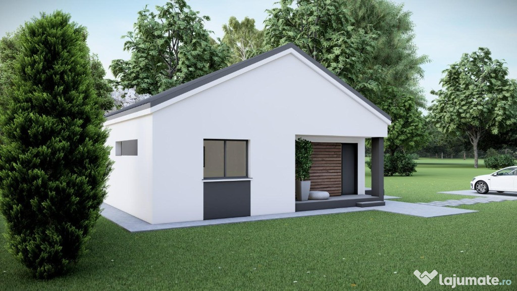 Casa individuală parter || 3 camere 2 băi + dressing || teren 353mp