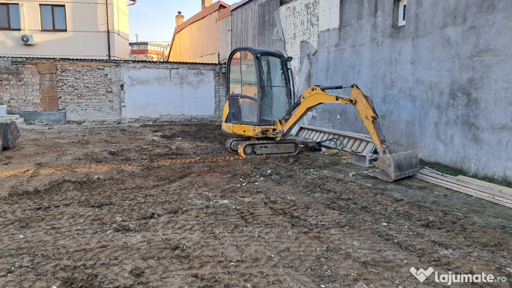 Lucrari miniexcavator de inchiriat, bobcat, basculabila, picon