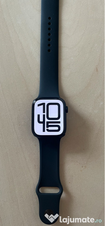 Apple Watch Series 9, varianta GPS, cu carcasă Midnight