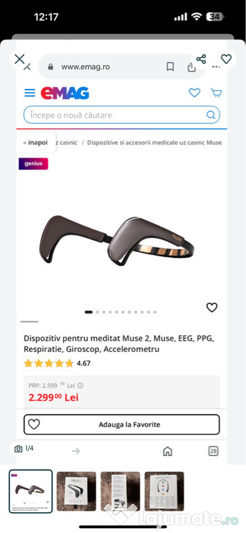 Dispozitiv pentru meditat Muse 2