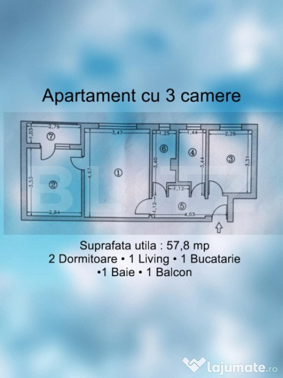 Apartament cu 3 camere, etaj 2, Calea Sagului