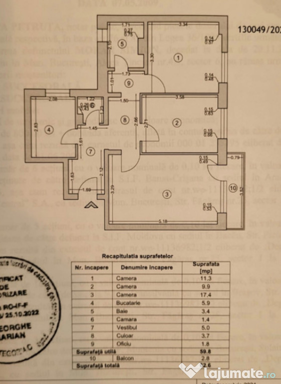 Apartament 3 camere, decomandat, bloc din 1978/ Drumul Taber