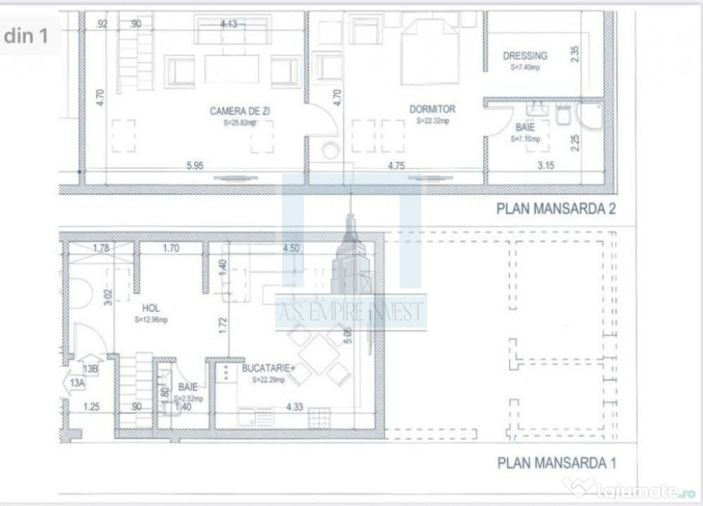 Ap 3 camere - zona Tractorul (ID: 17491)