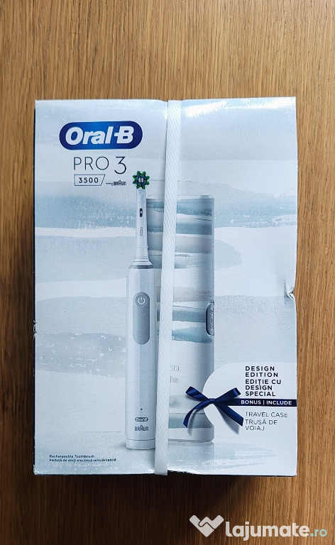 Periuța de dinți electrică - ORAL B PRO 3 3500 + Husă călătorie