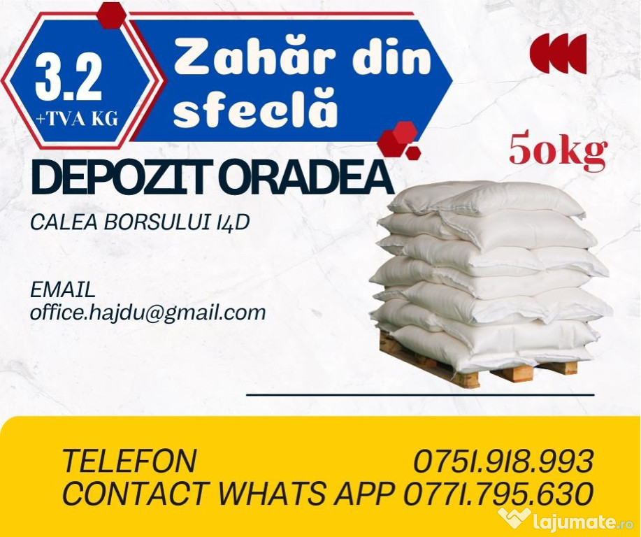 Zahar sac 50kg din sfecla