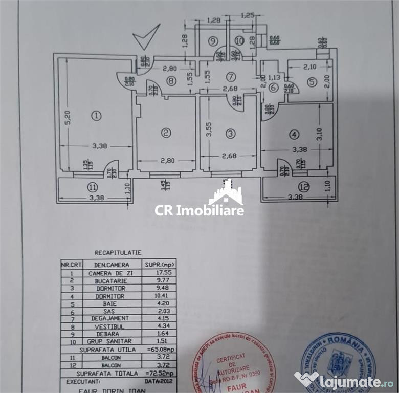 Apartament 3 camere Campia Libertatii Basarabia