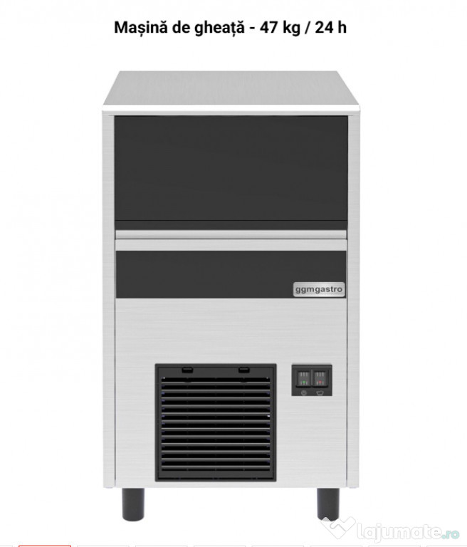 Mașină de gheață marca GGM GASTRO model EKZ47F, 47 kg/24h