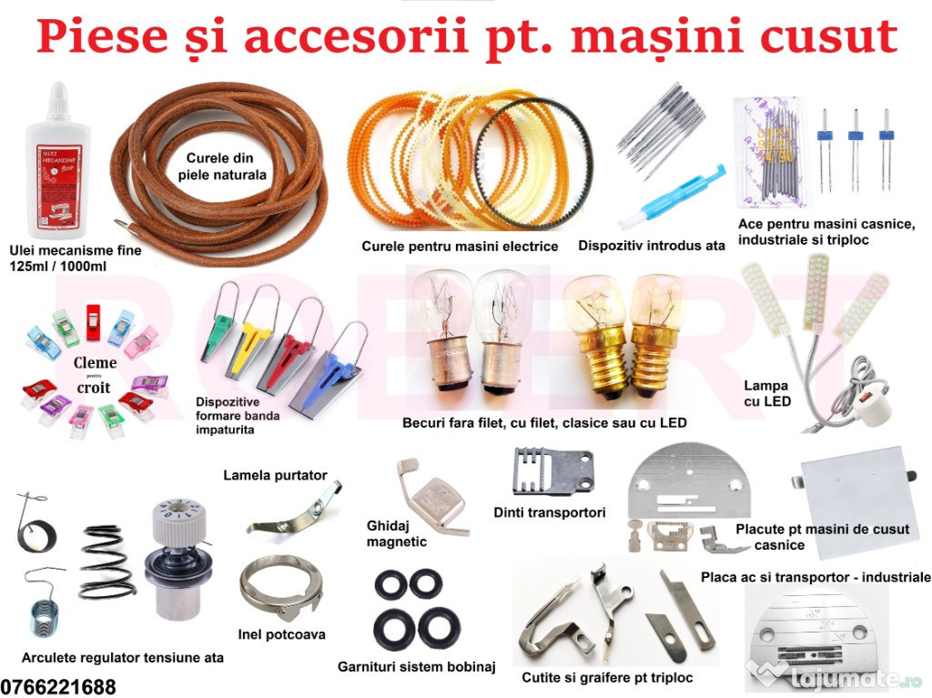 Piese si accesorii pentru masini de cusut