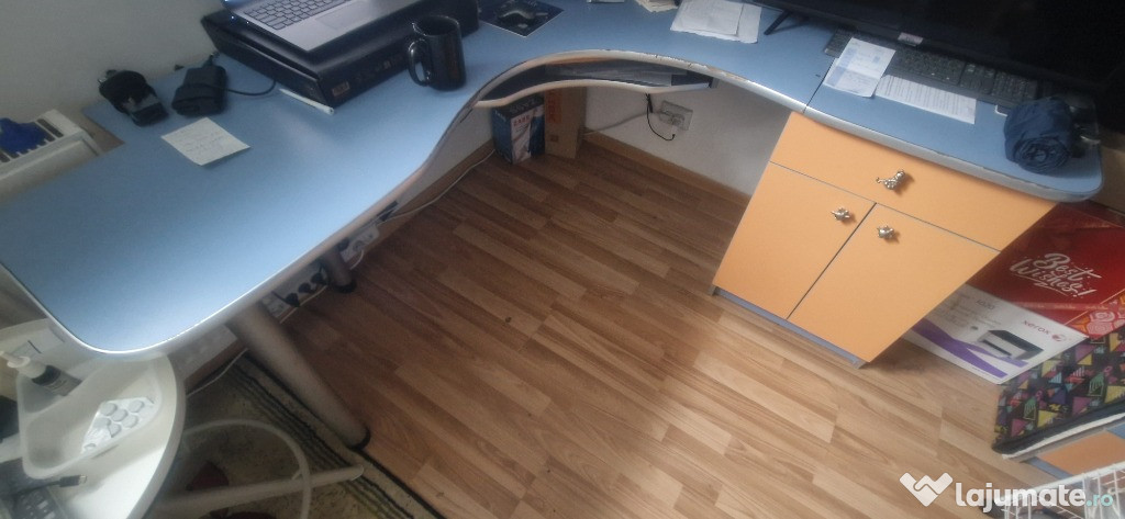 Birou L pe colt, cu sertare 160x160x60x70