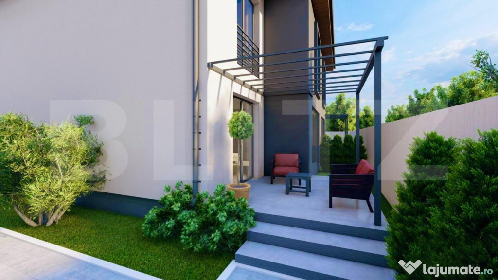Duplex frumos, 3 dormitoare, 2 bai , 5 camere, 120mp utili,