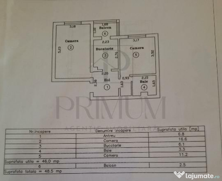 Aradului - 2 Camere - Decomandat - Parter inalt cu balcon