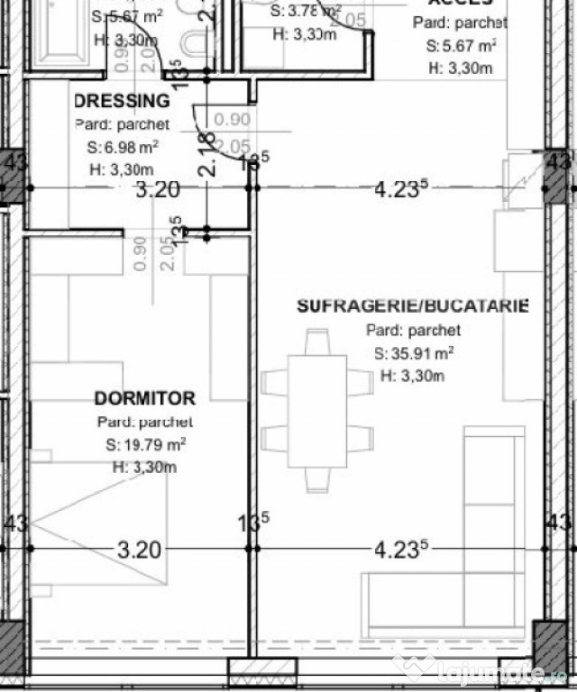 Apartament 2 camere | 89,8 mp utili | 2 băi | Terasă 12 mp