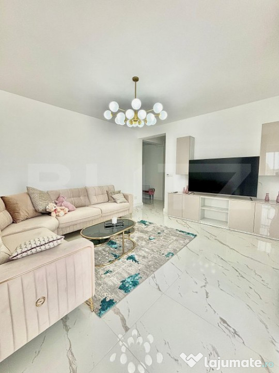 Apartament lux, 3 camere, 2 bai, terasa plus gradina
