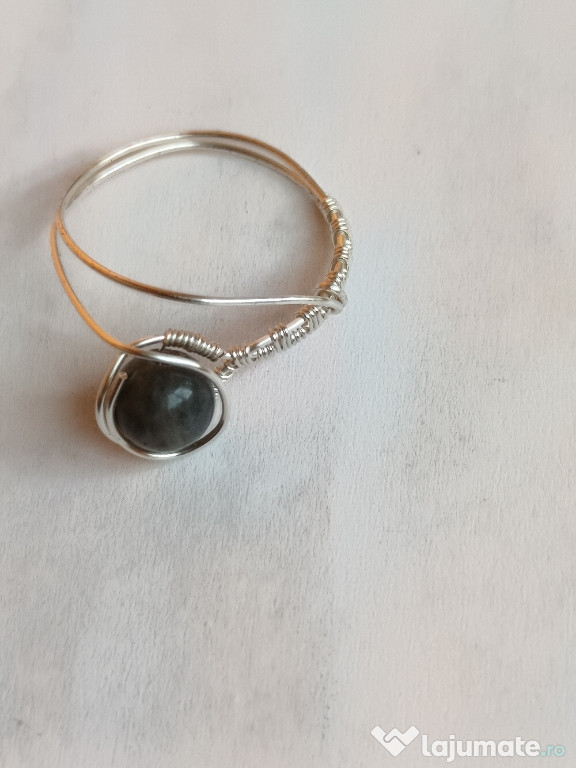 Inel handmade mărgea piatra soarelui