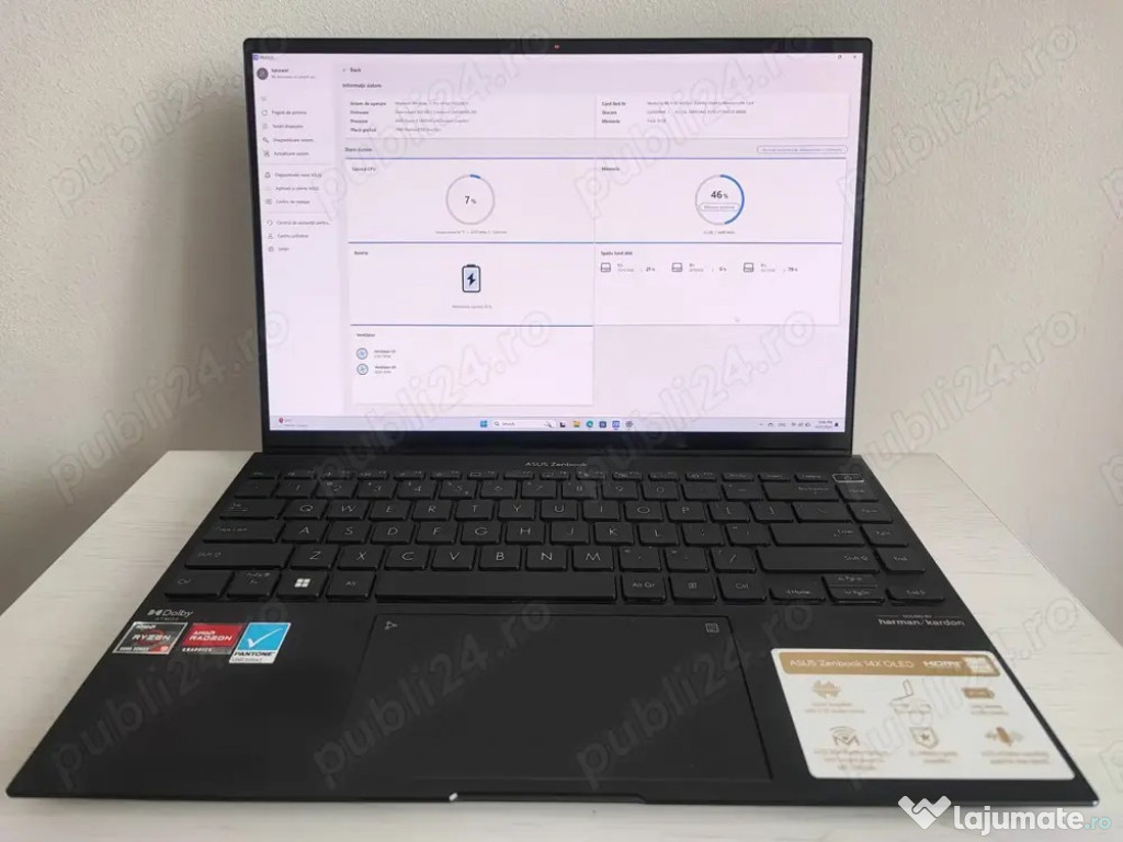 Laptop ultraportabil ASUS Zenbook 14X OLED UM5401RA 6900HX Touch 16GB