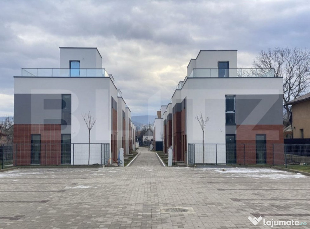 Casa ultrafinisata 80 mp, gradina 30 mp, terasa 35 mp, zona