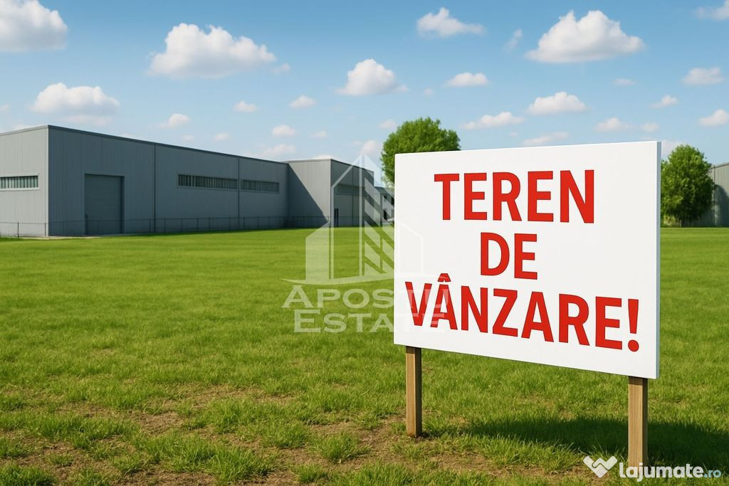 Teren 1760 mp, zona industriala, DN6, Timisoara- Becicher...