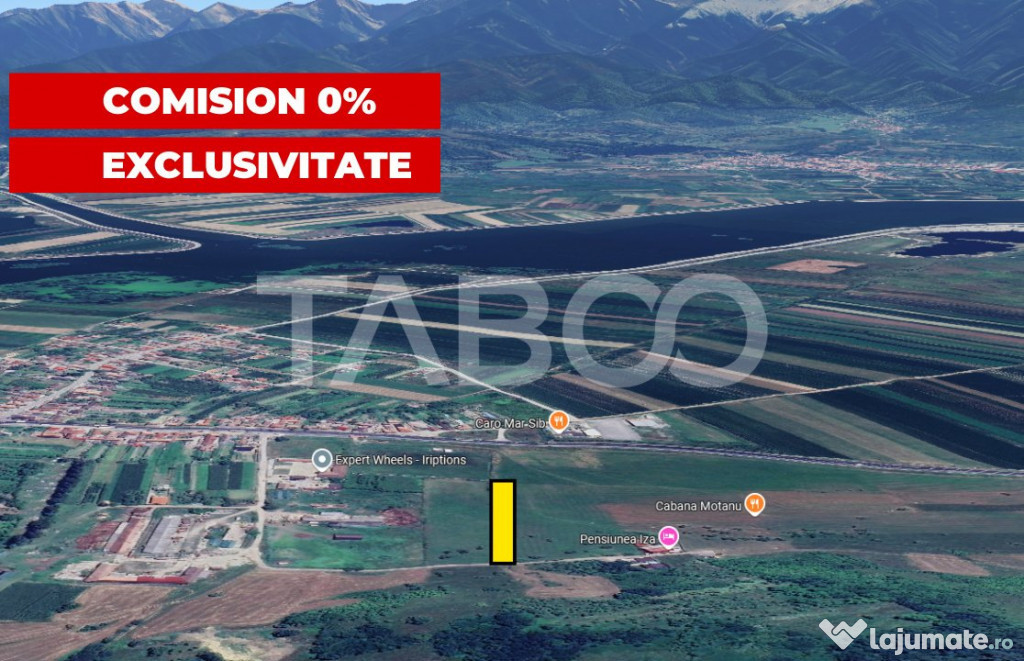 Comision 0% Teren intravilan de vanzare 4460 mp Bradu Sibiu