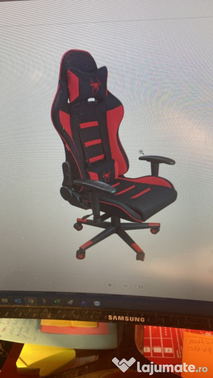 Scaun ergonomic , gamer , sigilat in cutie , culoare rosie