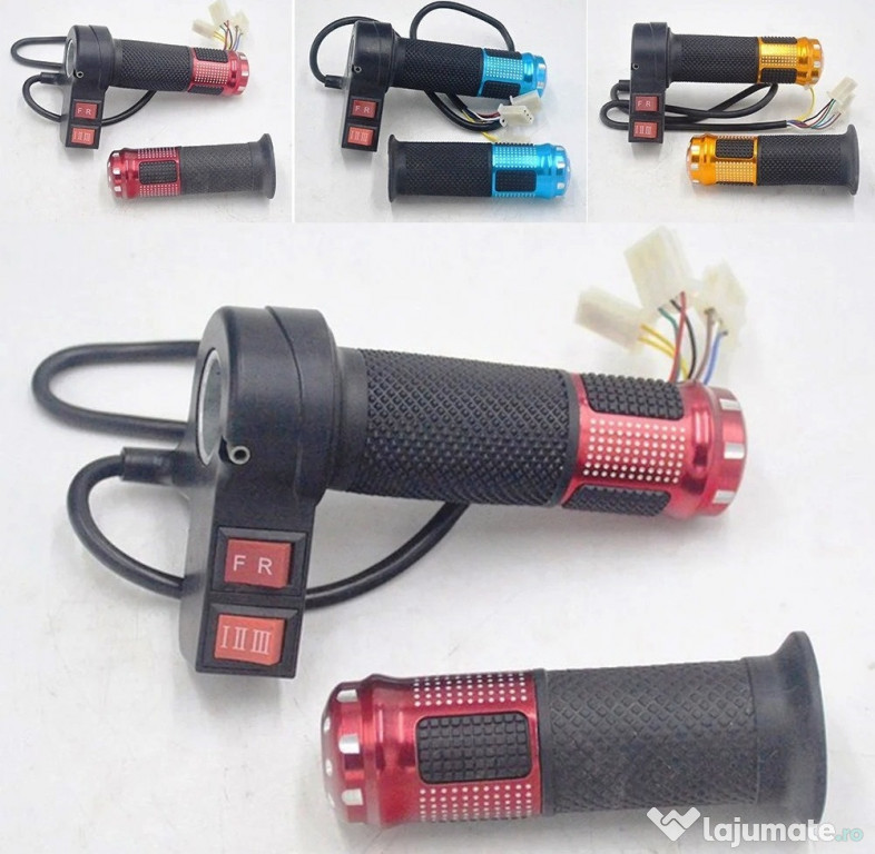 Acceleratie bicicleta electrica 24V/36/48V/64V/72V. 3 viteze 2 sensuri