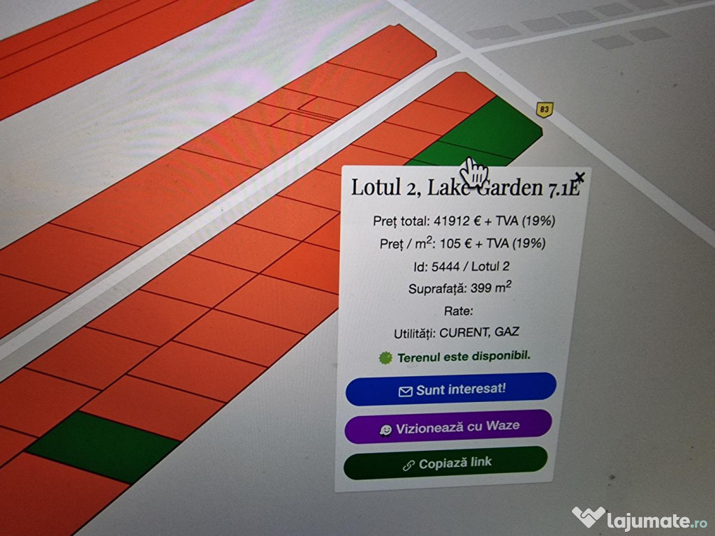 LOT DISPONIBIL ÎN LAKE GARDEN 7.1E – OPORTUNITA