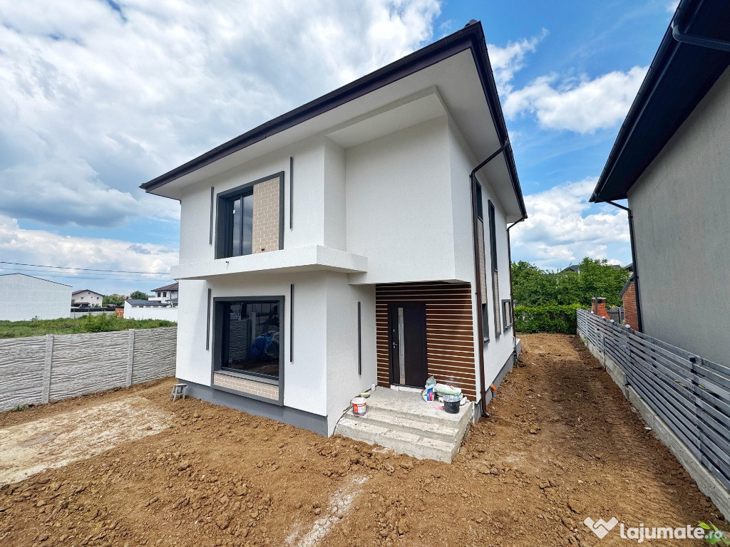 Vila individuală P+1E+Pod || 4 camere 3 băi + dressing || 415mp teren