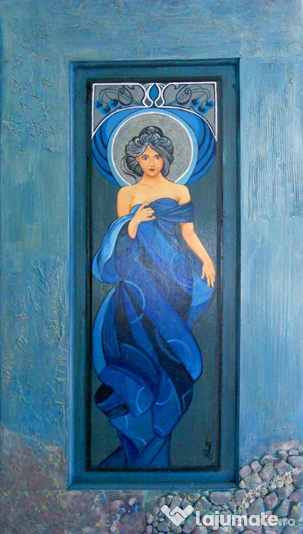 Panou decorativ- LADY IN BLUE