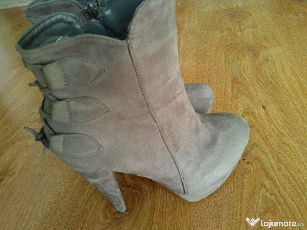 Botine gri piele intoarsa Leonardo (39)