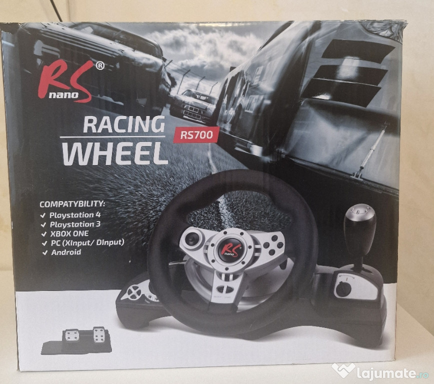 Volan Cu Pedale Rs700, Ps4/ps3/xbox One, Usb, Negru-argintiu