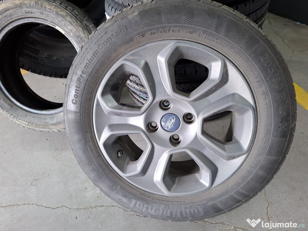 Jante aliaj FORD cu cauciucuri continental 205/60R16 si senzori presiu