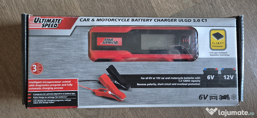 Redresor (Incarcator) baterie Auto si Moto pt 6V si 12V pt max 120Ah