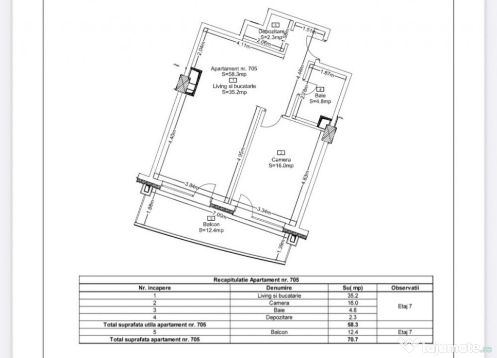 Apartament cu 2 camere, 70,7 mp, Ansamblu Rezidential, Zoril