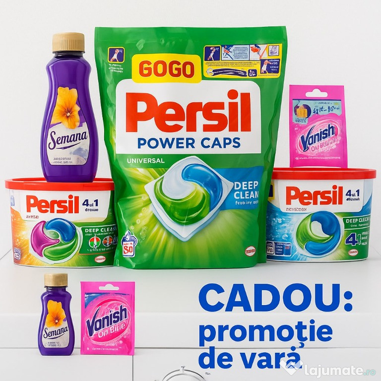 Pachet Promoțional Persil Power Caps – CURĂȚARE EFICIENTĂ + CADOU DE V
