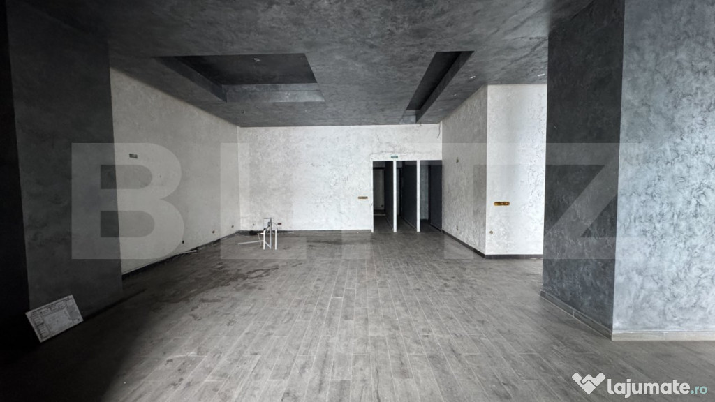 Spațiu comercial parter bloc, 148 mp, vitrină, terasă, Ca