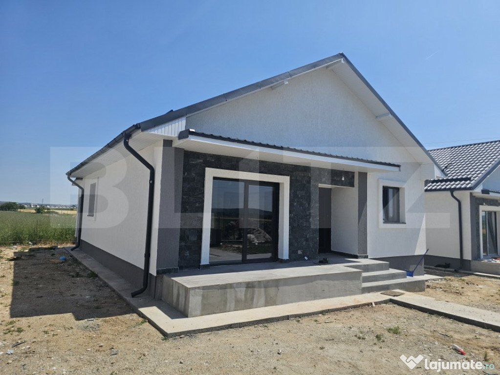 Casa individuala pe parter, 83 mp utili, teren 330 mp, zona